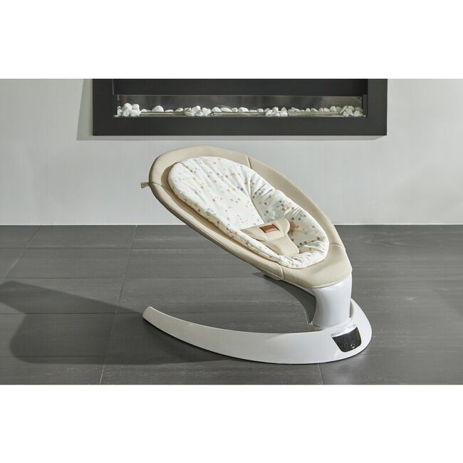 Balansoar electric, Jane, Moon, Cu 5 trepte de viteza, Timer, 12 melodii si 5 sunete ale naturii, Conform cu standardul european EN 12790:2023, Iris BYN8420421090039