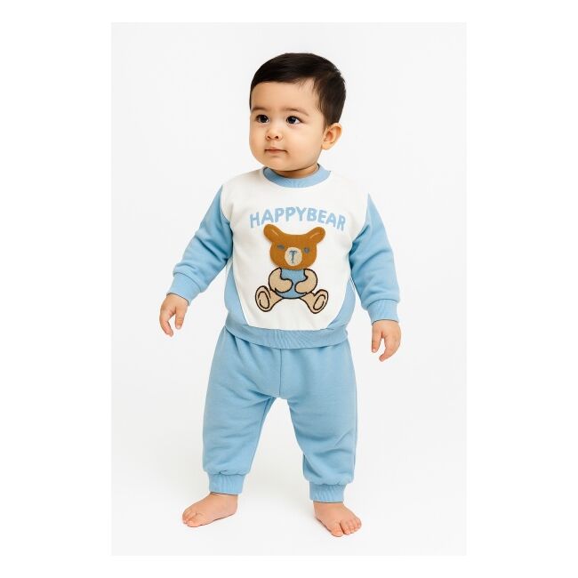 Costumas bebelusi happybear bleu – set bluza si pantaloni trmd416328