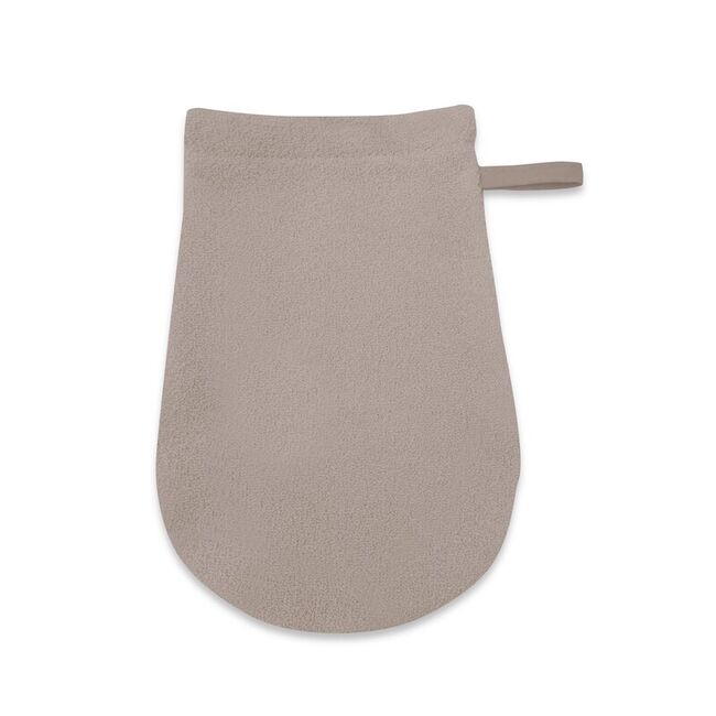 Manusa de baie, Qmini, Pentru bebelusi, 12x21 cm, Din tricot termo-terry din bambus, Materiale certificate Oeko Tex Standard 100, Mocha BYN6426972030076
