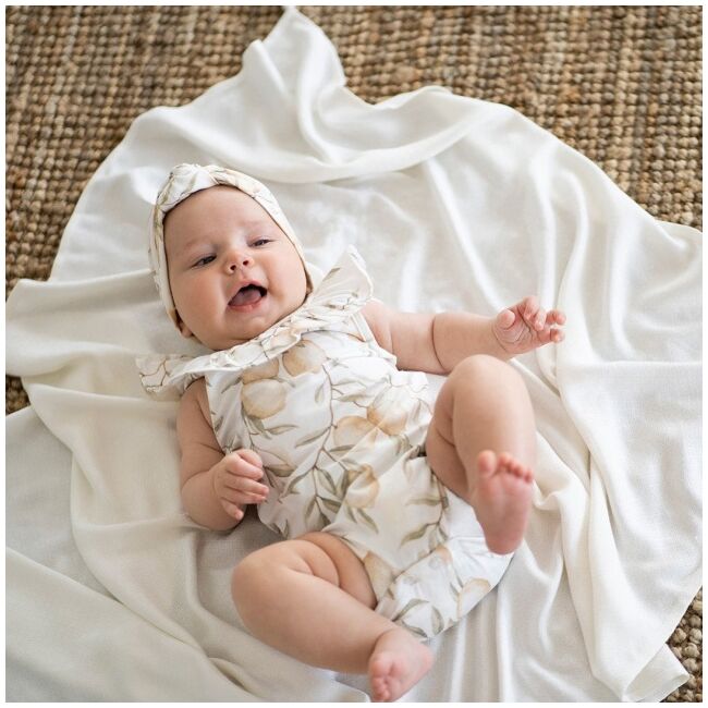 Paturica nou nascut skiddou, 100% vascoza de bambus, crem, 80x100cm sk_2090261