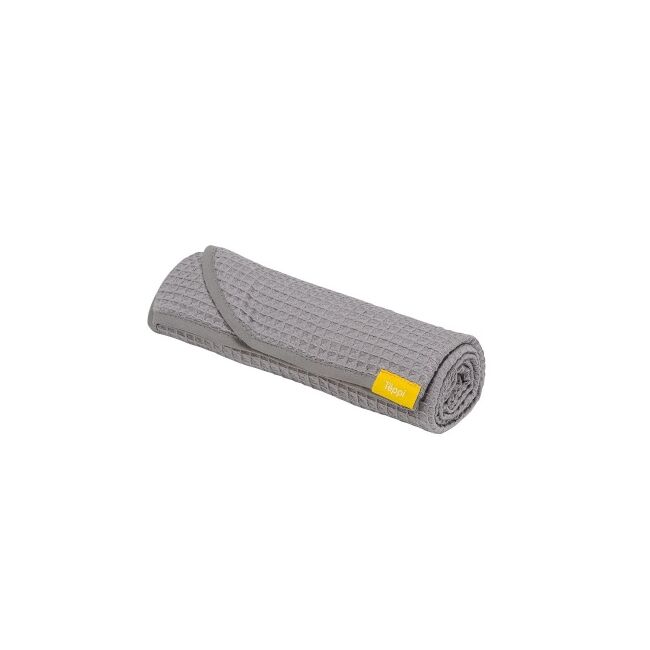 Paturica si prosop 2 in 1 nou nascut skiddou teppi, 100% bumbac, gri inchis, 75x100cm sk_2090101