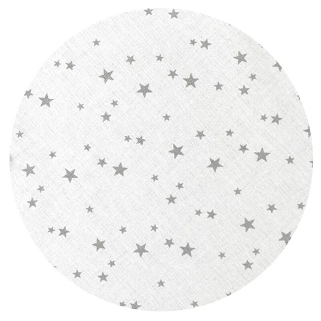 Sac de dormit, MimiNu, Pentru bebelusi, De iarna, Din bumbac certificat Oeko Tex Standard 100, Cu fermoar lateral, Cu capse pe umar, 74 cm, 0 - 6 luni, 2.5 Tog, Mini Gray Stars BYN6426972030236
