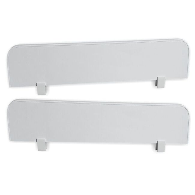 Set 2 Paravane Detasabile Protectie Pat Copii - Alb 70 X 18 Cm - Cleme 16 Mm - Pc-p-2-par-18-16