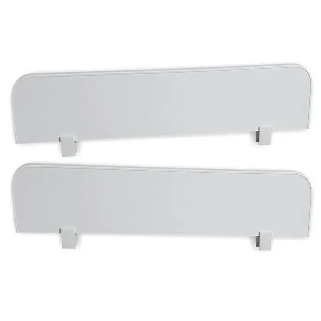Set 2 Paravane Detasabile Protectie Pat Copii - Alb 70 X 18 Cm - Cleme 20 Mm - Pc-p-2-par-18-20