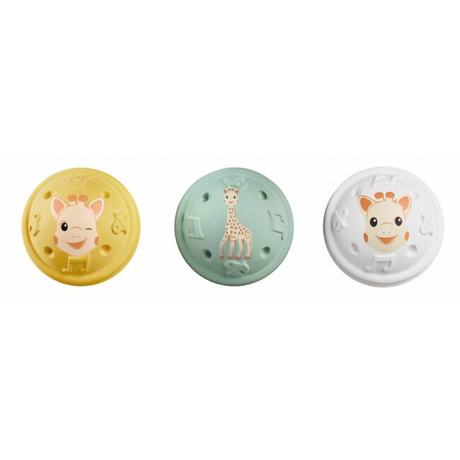 Set 3 bile muzicale girafa sophie - hearing vu010504
