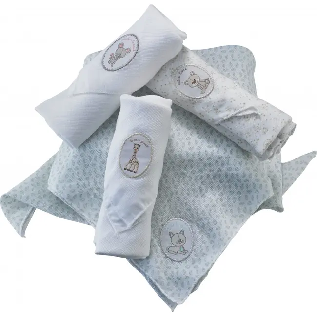 Set 4 scutece din bumbac 70x70 cm girafa sophie vu850724
