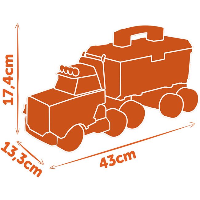 Set Smoby Camion si bormasina mecanica Black & Decker Bricolo Truck + Mini Drill cu 60 accesorii HUBS7600360941