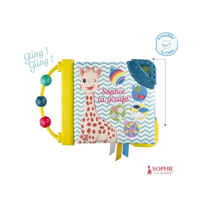 Set cadou girafa sophie, zornaitoare si carticica cu activitati vu010325