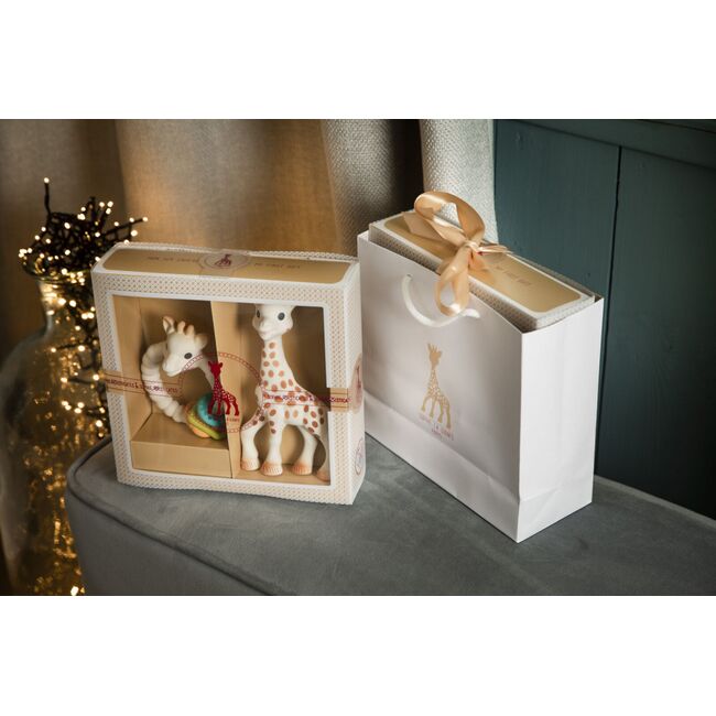 Set cadou sophiesticat cu girafa sophie si inel de dentitie colo'rings vu000013