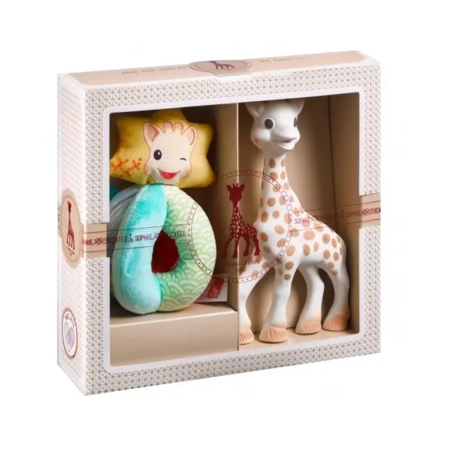 Set cadou sophiesticat cu girafa sophie si zornaitoare cu bile vu000002
