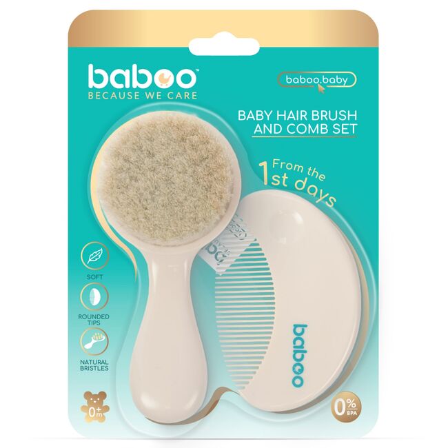 Set perie si pieptene bebe baboo - 0 luni+ ba12-003