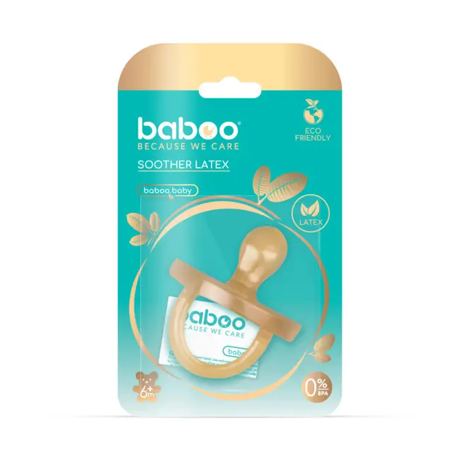 Suzeta rotunda din latex baboo - 6 luni+ ba5-102