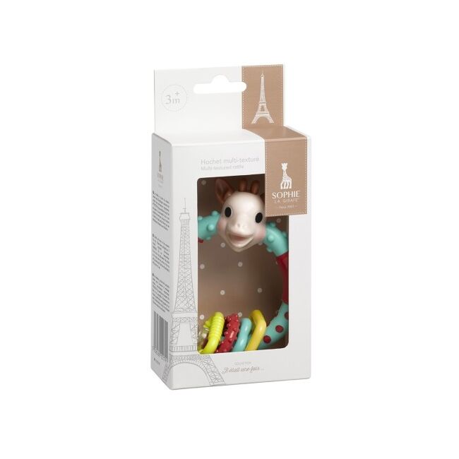 Zornaitoare multi-texturata girafa sophie, multicolora vu010179