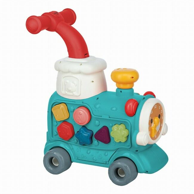 Antemergator 5 in 1 Magic Train, Free2Move, Cu diverse activitati de joaca, Panou Educational, Efecte sonore si luminoase, Green BYN86434