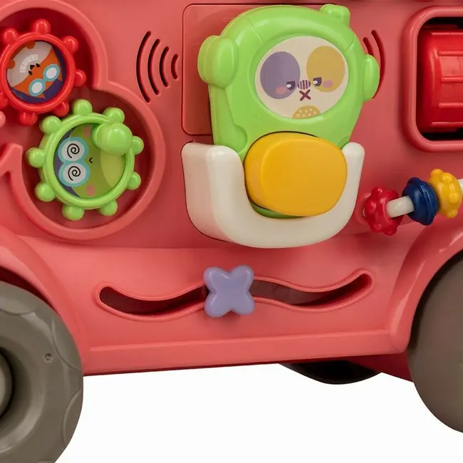 Antemergator 5 in 1 Magic Train, Free2Move, Cu diverse activitati de joaca, Panou Educational, Efecte sonore si luminoase, Pink BYN86441