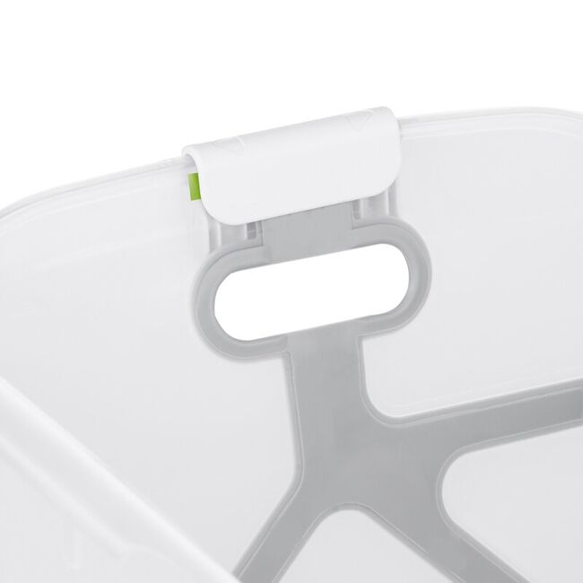 Cadita de baie cu pliere ultra-compacta, Jane, Oasis, Cu doua manere, 68 x 42 x 26 cm, Conform cu standardul european de siguranta EN 17072:2018, Tropical BYN84204210922668