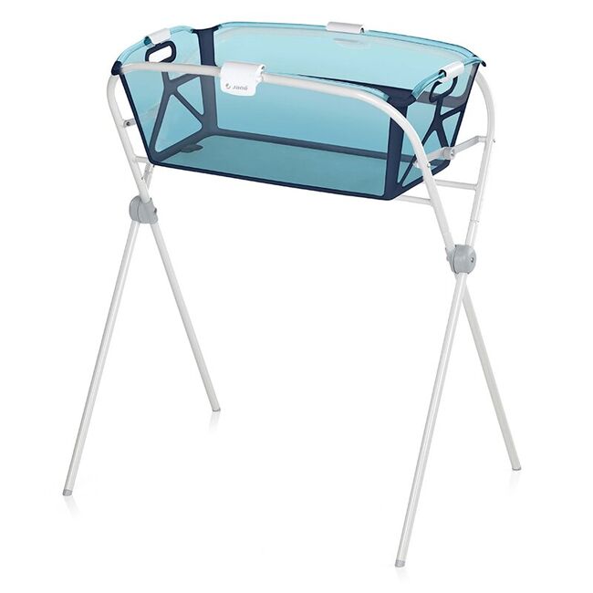 Cadita de baie cu pliere ultra-compacta, Jane, Oasis, Cu doua manere, 68 x 42 x 26 cm, Conform cu standardul european de siguranta EN 17072:2018, Tropical BYN84204210922668