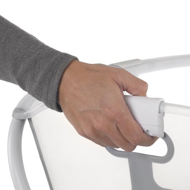 Cadita de baie cu pliere ultra-compacta, Jane, Oasis, Cu doua manere, 68 x 42 x 26 cm, Conform cu standardul european de siguranta EN 17072:2018, Tropical BYN84204210922668