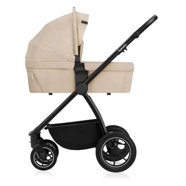 Carucior 2 in 1, Lionelo, Meril, Cu landou si scaun cu dimensiune XL, Reversibil, Cu sistem de ventilatie 3D, Cu accesorii, Pana la 22 kg, De la nastere, Conform cu EN1888-1 EN1888-2, EN1466, Bej BYNLO-MERIL_2IN1_BEIGE_SAND