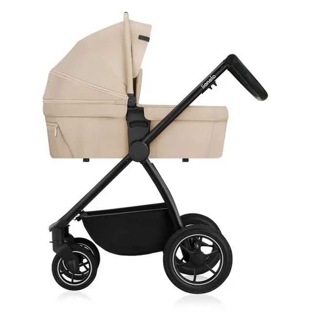Carucior 2 in 1, Lionelo, Meril, Cu landou si scaun cu dimensiune XL, Reversibil, Cu sistem de ventilatie 3D, Cu accesorii, Pana la 22 kg, De la nastere, Conform cu EN1888-1 EN1888-2, EN1466, Bej BYNLO-MERIL_2IN1_BEIGE_SAND