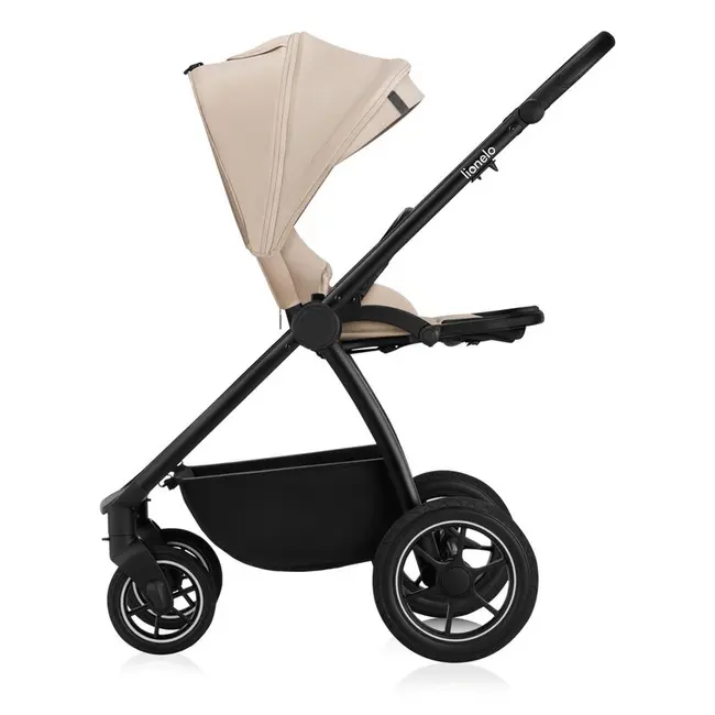 Carucior 2 in 1, Lionelo, Meril, Cu landou si scaun cu dimensiune XL, Reversibil, Cu sistem de ventilatie 3D, Cu accesorii, Pana la 22 kg, De la nastere, Conform cu EN1888-1 EN1888-2, EN1466, Bej BYNLO-MERIL_2IN1_BEIGE_SAND