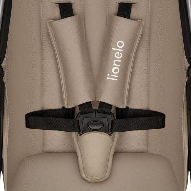 Carucior 3 in 1, Lionelo, Amber, Landou intarit, Scoica auto testata ADAC, Reversibil, Cu accesorii, Geanta parinti, Pana la 22 kg, Bej BYNLO-AMBER_3IN1_BEIGE_SAND