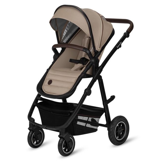 Carucior 3 in 1, Lionelo, Amber, Landou intarit, Scoica auto testata ADAC, Reversibil, Cu accesorii, Geanta parinti, Pana la 22 kg, Bej BYNLO-AMBER_3IN1_BEIGE_SAND