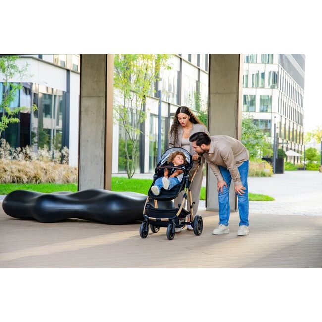 Carucior 3 in 1, Lionelo, Amber, Landou intarit, Scoica auto testata ADAC, Reversibil, Cu accesorii, Geanta parinti, Pana la 22 kg, Bej BYNLO-AMBER_3IN1_BEIGE_SAND