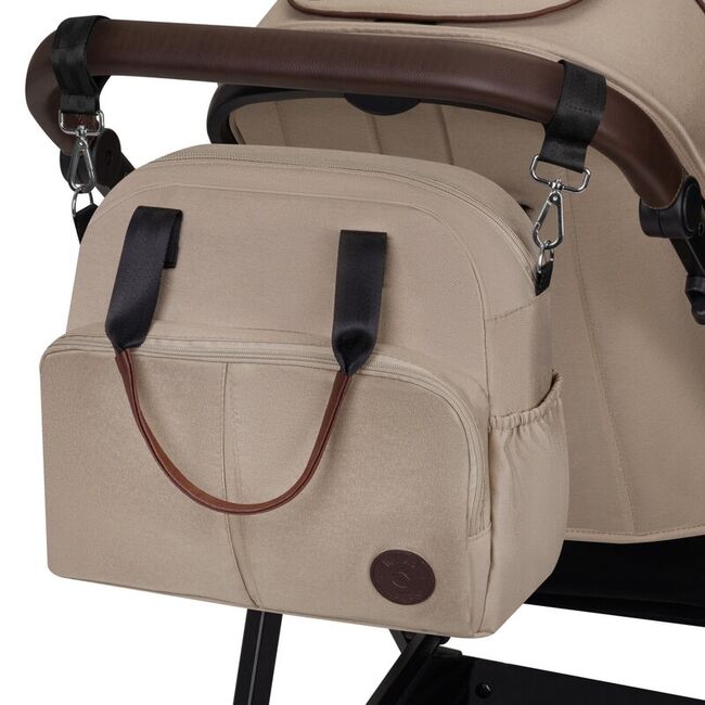 Carucior 3 in 1, Lionelo, Amber, Landou intarit, Scoica auto testata ADAC, Reversibil, Cu accesorii, Geanta parinti, Pana la 22 kg, Bej BYNLO-AMBER_3IN1_BEIGE_SAND