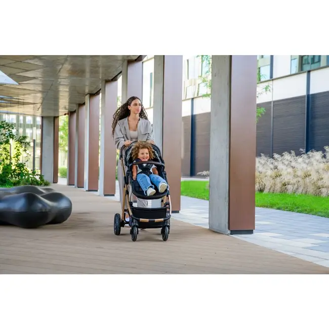 Carucior 3 in 1, Lionelo, Amber, Landou intarit, Scoica auto testata ADAC, Reversibil, Cu accesorii, Geanta parinti, Pana la 22 kg, Bej BYNLO-AMBER_3IN1_BEIGE_SAND
