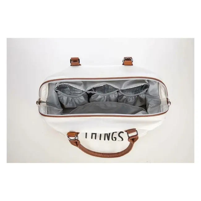 Geanta mamici, FreeON, Mommy things, Spatioasa si practica, Cu multiple buzunare, Include si 2 genti mai mici, Beige BYN86656