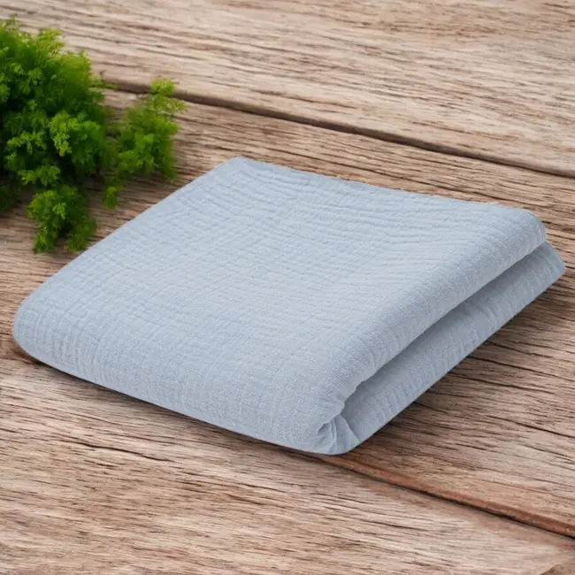 Paturica bebe, New Baby, 70x100 cm, Din muselina, 100% bumbac certificat Oeko Tex Standard 100, Grey BYN59008