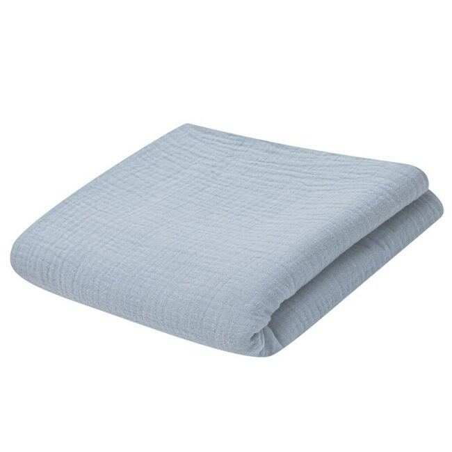 Paturica bebe, New Baby, 70x100 cm, Din muselina, 100% bumbac certificat Oeko Tex Standard 100, Grey BYN59008
