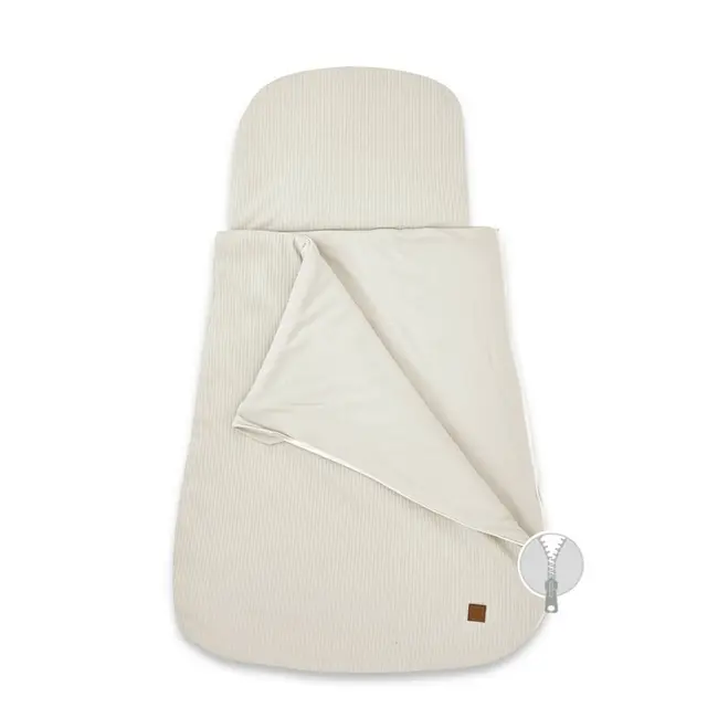 Sac de dormit multifunctional, MimiNu, Pentru patut, landou sau cosulet, Din bumbac interlock, Materiale certificate Oeko Tex Standard 100, Soft Beige BYN6426972030632