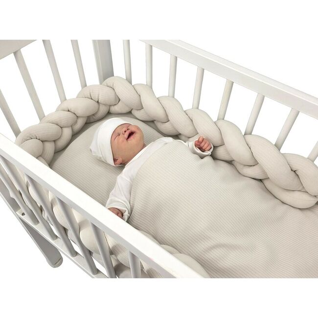 Sac de dormit multifunctional, MimiNu, Pentru patut, landou sau cosulet, Din bumbac interlock, Materiale certificate Oeko Tex Standard 100, Soft Beige BYN6426972030632