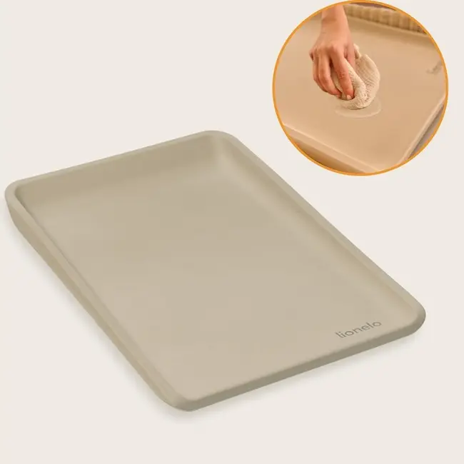 Saltea de infasat, Lionelo, Megs, Moale, Utilizabil si fara husa, Impermeabila, Design ergonomic, 70x49 cm, Fara BPA, Conform cu standardul de securitate EN71-3, 0 luni+, Bej BYNLO-MEGS_BEIGE_SAND
