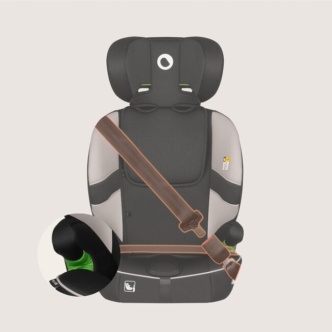 Scaun auto i-Size, Lionelo, Billy , 76 - 150 cm, 1/2/3, Isofix + top tether, Tetiera reglabila in 10 pozitii, Insertie ergonomica, Tapiterie lavabila, Testat la impact, Baza lata, Conform cu R129, Bej BYNLO-BILLY_I-SIZE_BEIGE_LATTE