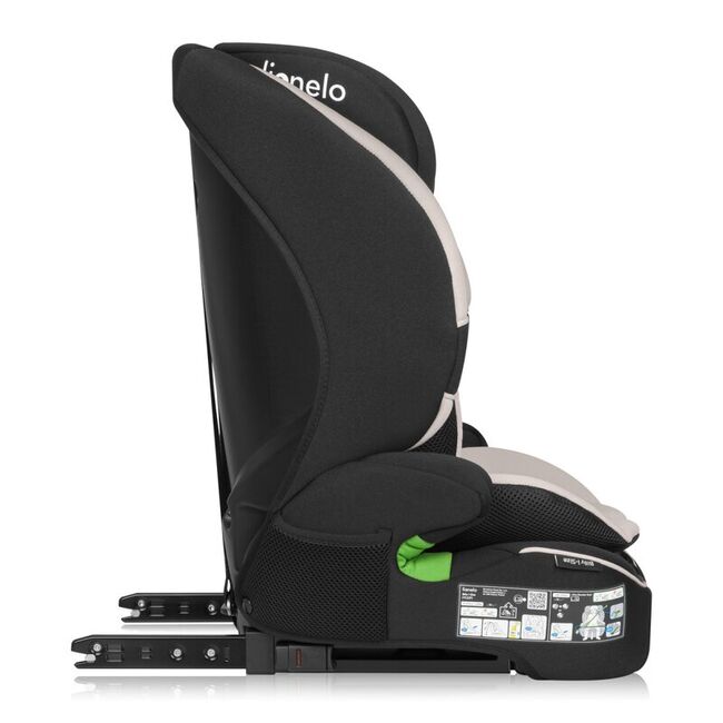 Scaun auto i-Size, Lionelo, Billy , 76 - 150 cm, 1/2/3, Isofix + top tether, Tetiera reglabila in 10 pozitii, Insertie ergonomica, Tapiterie lavabila, Testat la impact, Baza lata, Conform cu R129, Bej BYNLO-BILLY_I-SIZE_BEIGE_LATTE