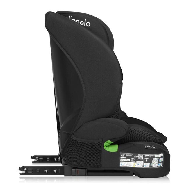 Scaun auto i-Size, Lionelo, Billy , 76 - 150 cm, 1/2/3, Isofix + top tether, Tetiera reglabila in 10 pozitii, Insertie ergonomica, Tapiterie lavabila, Testat la impact, Baza lata, Conform cu R129, Negru BYNLO-BILLY_I-SIZE_BLACK_CARBON