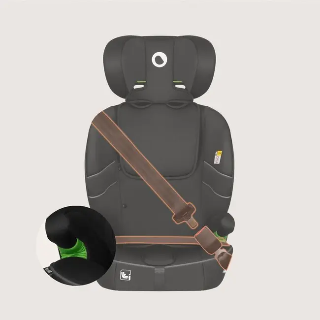 Scaun auto i-Size, Lionelo, Billy , 76 - 150 cm, 1/2/3, Isofix + top tether, Tetiera reglabila in 10 pozitii, Insertie ergonomica, Tapiterie lavabila, Testat la impact, Baza lata, Conform cu R129, Negru BYNLO-BILLY_I-SIZE_BLACK_CARBON