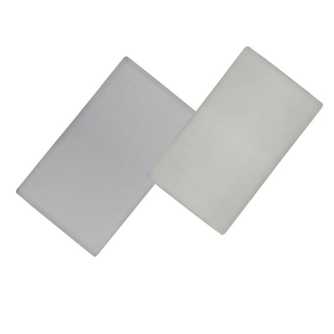 Set cearceafuri cu elastic, Lionelo, Pentru patuturi 120 x 60 cm, Pentru saltele de max. 10 cm inaltime, Din bambus, Usor de spalat, 30 grade, Fara calcare, Ecologic, Alb/Gri BYNLO-BAMBOO_SHEET_OFF_WHITE_GREY_118x60