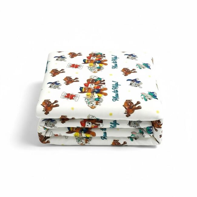 Set pilota si perna din bumbac ranforce cu Paw Patrol Alb pentru pat 2-8 / 2-12 ani - ASC6427968007379