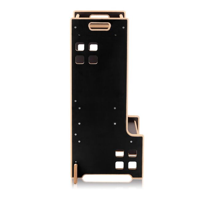 Turn de invatare Montessori, Lionelo, Cass, Functie de raft pentru carti, Pana la 30 kg, 12 luni - 6 ani, Din MDF si furnir, 3 trepte de inaltime, Negru BYNLO-CASS_BLACK_ONYX