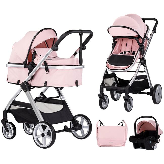 Carucior Chipolino Vista 3 in 1 pink marshmallow HUBST-KKVS02506PM