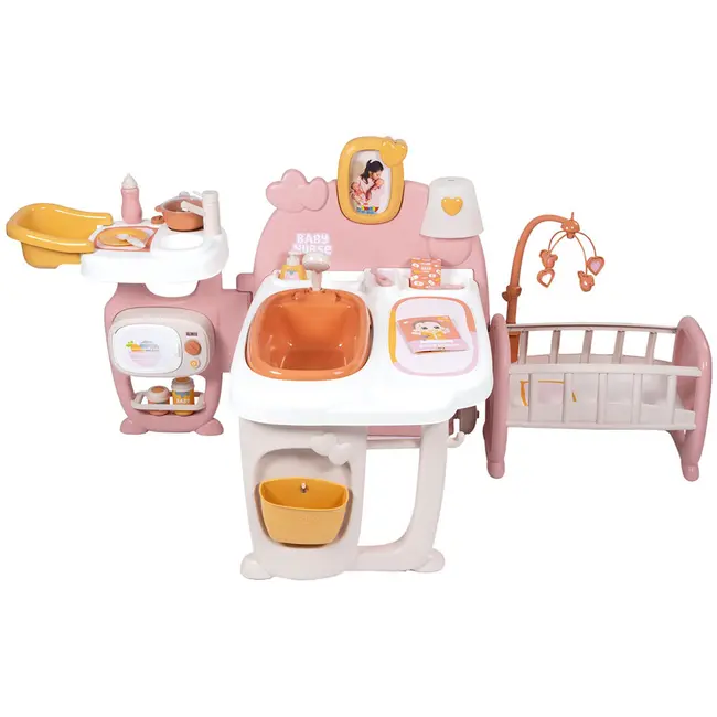 Centru de ingrijire pentru papusi Smoby Baby Nurse Large Doll`s Play Center cu 18 accesorii HUBS7600220394