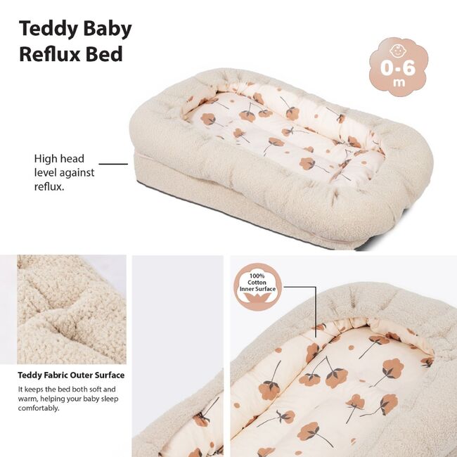 Co-sleeper anti-refluxTeddy Cream SeviBebe BBKSEV_216-5
