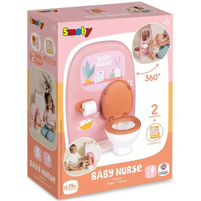 Jucarie Smoby Baby Nurse Toilets cu 2 accesorii HUBS7600220500