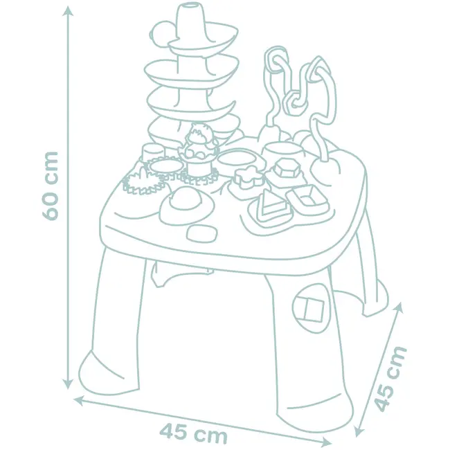 Masa educativa Smoby Little Activity Table verde HUBS7600140320