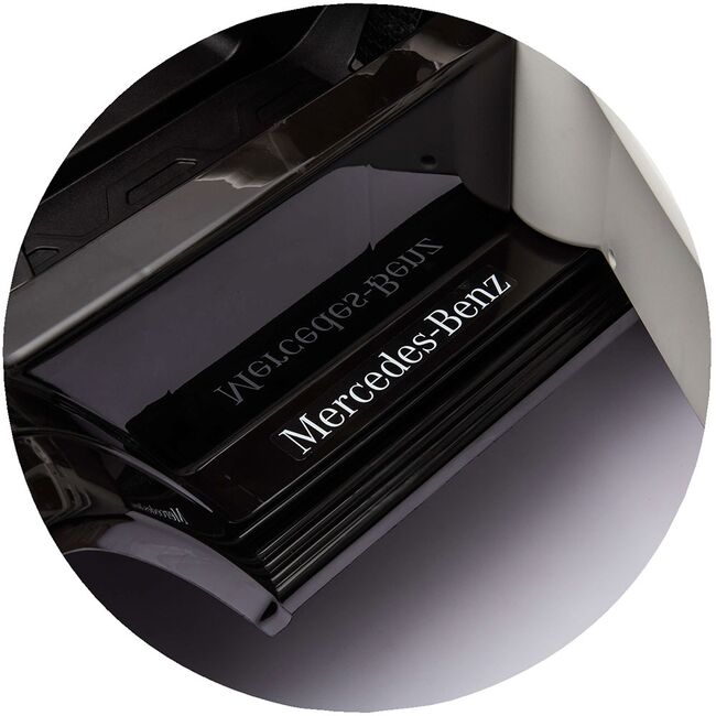 Masinuta electrica Chipolino SUV Mercedes EQG cu scaun din piele si roti EVA black HUBELJMBEQG01B