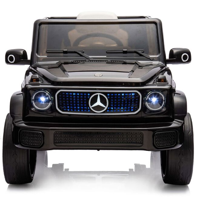 Masinuta electrica Chipolino SUV Mercedes EQG cu scaun din piele si roti EVA black HUBELJMBEQG01B